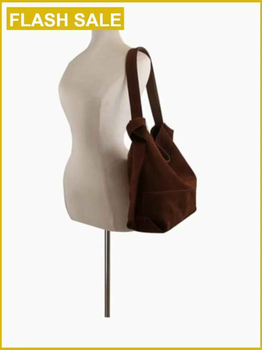 2-in-1 Genuine Suede Hobo Handbag Tote Purse Shoulder Crossbody Travel Bag